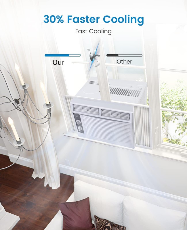 Window Air Conditioner 5000 BTU Quiet Mechanical Controls 115V Window AC Unit gallery