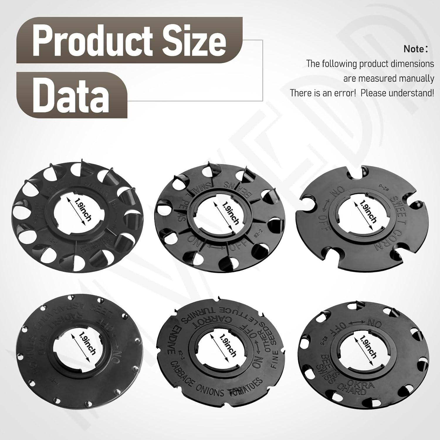 60009 Set 6 Standard Seed Plates For Earthway 1001-B Seeder W gallery
