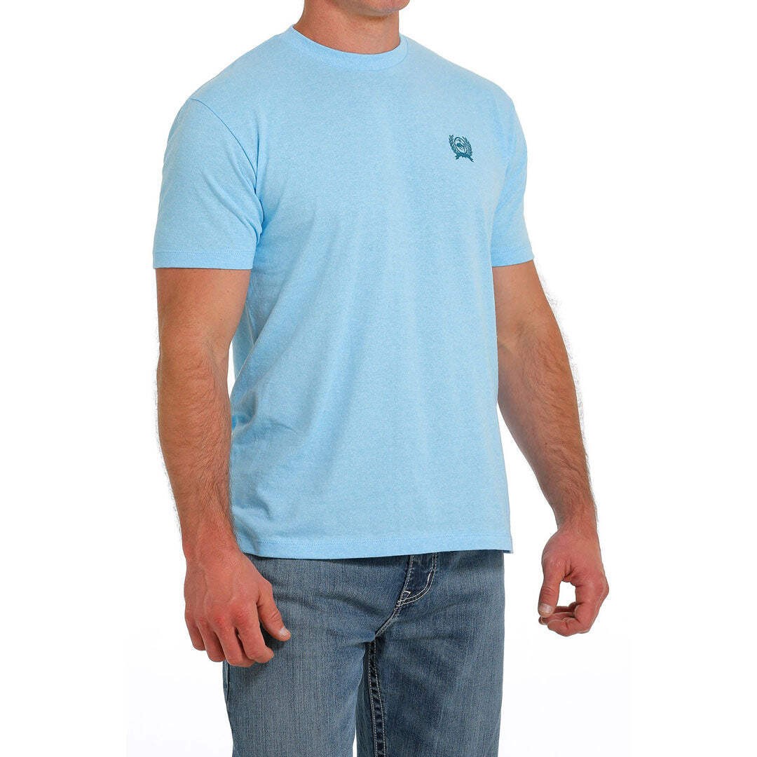 Cinch Men's Short Sleeve Tee- Heather Blue gallery