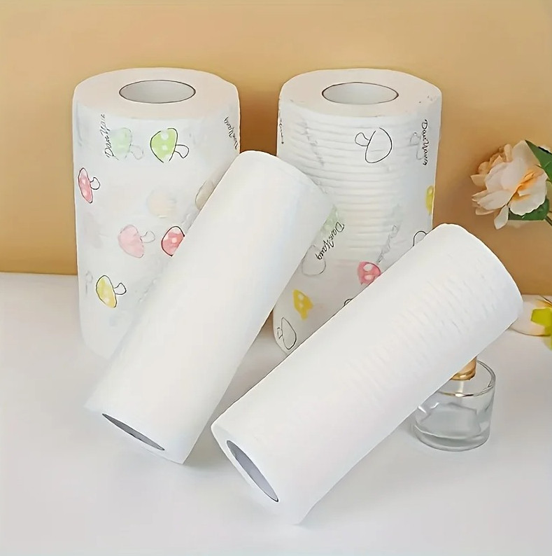 Disposable Kitchen Cleaning Cloth Roll – Dry & Wet Dual-Use Absorbent Towels gallery