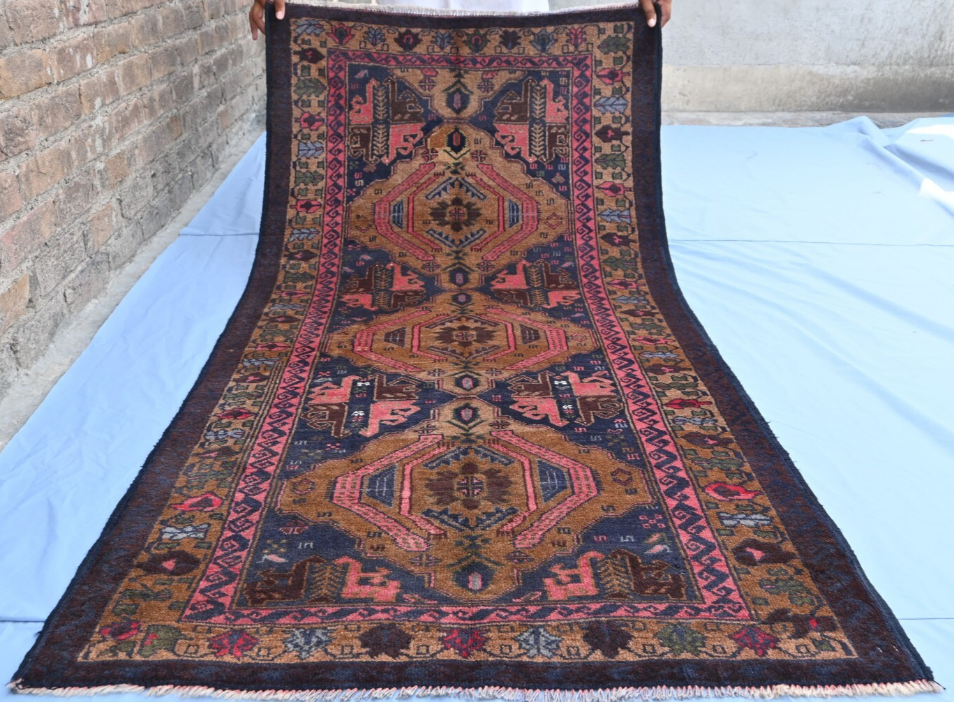 Afghan Baluchi Handmade Rug. Unique Vintage Rug. gallery