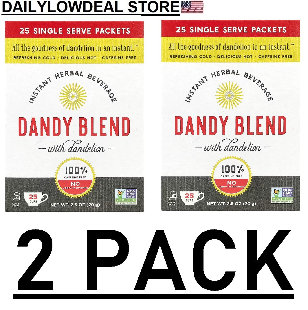 3 PACK - Dandy Blend Instant Herbal with Dandelion-Single Serve Pouches 25 Ct gallery