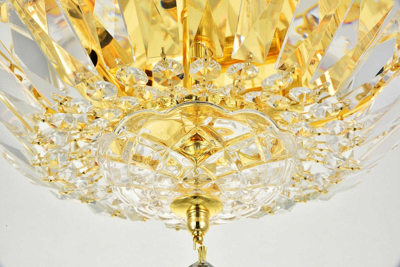 Crystal Flush Mount Chandelier 4 Light Dining Room Kitchen Bathroom Bedroom 12" gallery
