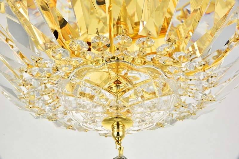 Crystal Flush Mount Chandelier 4 Light Dining Room Kitchen Bathroom Bedroom 12" gallery