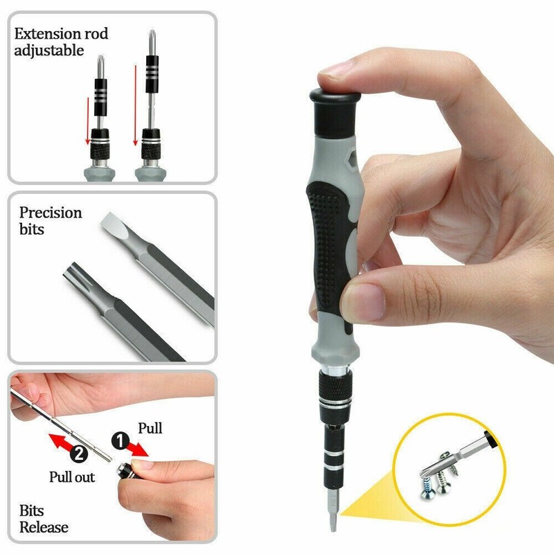Magnetic Screwdriver Bit Set For iPhone Macbook Tool Kit Set Repair Watch 117PCS gallery