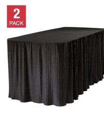 Rectangular Table Cloth, 2-pack 72” L x 30” W x 29” H Black