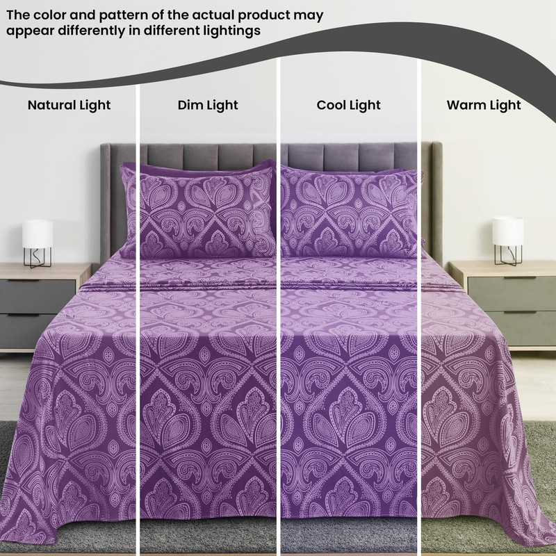 Lux Decor Collection Bed Sheets - 6 Pc Queen Size Sheets - 1800 Thread Count gallery