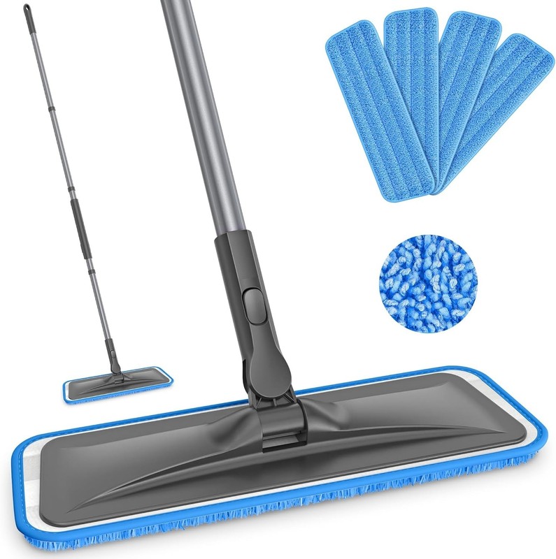 Multi-Purpose Microfiber Mop with Spin Head & Washable Pads - Great for Homes gallery