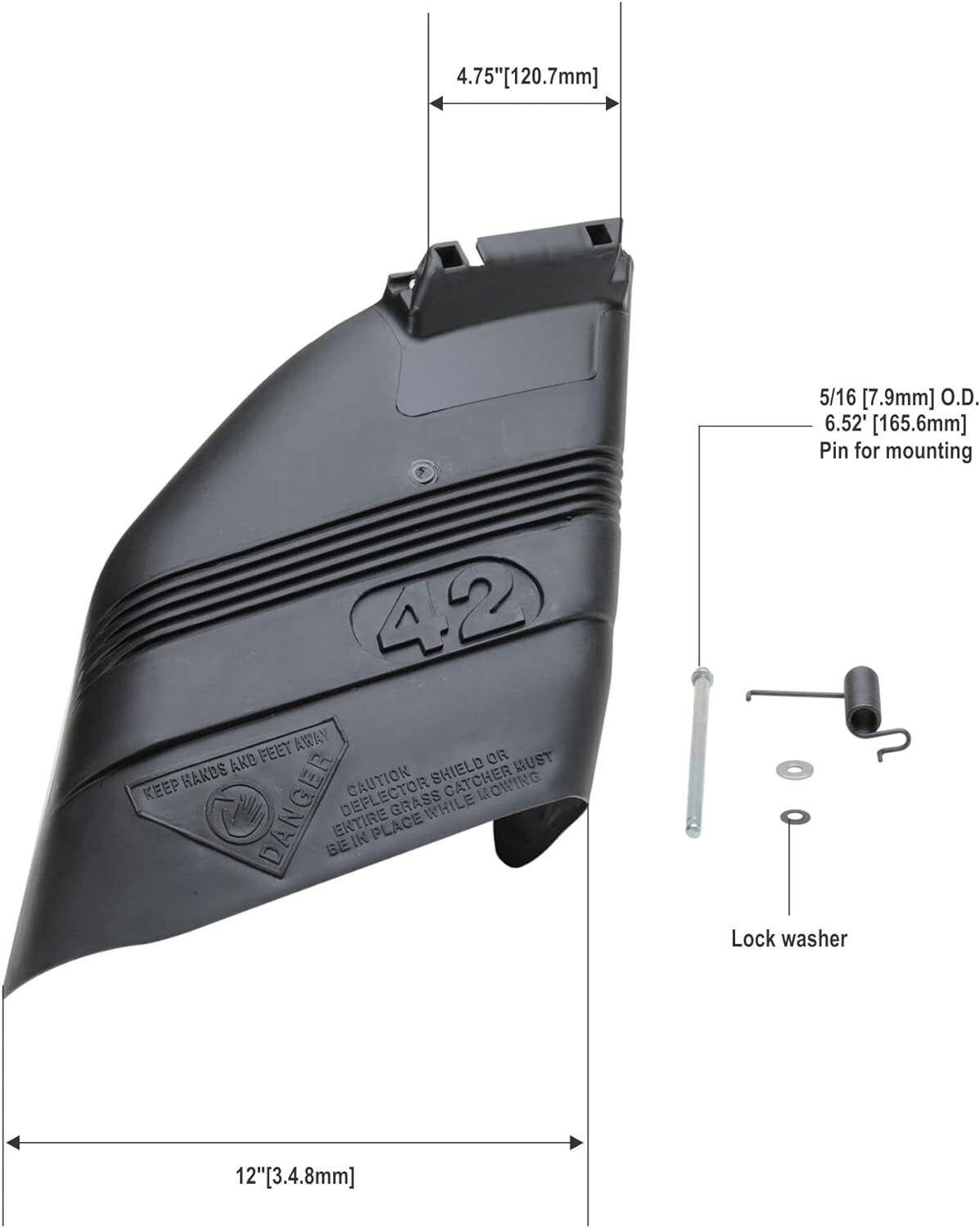 NEW 42” DEFLECTOR SHIELD W/MOUNTING HARDWARE 532130968 FOR HUSQVARNA gallery