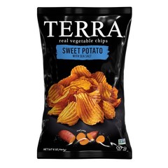 Terra Vegetable Chips, Crinkle Cut Sweet Potato with Sea 5 Ounce (Pack of 1)