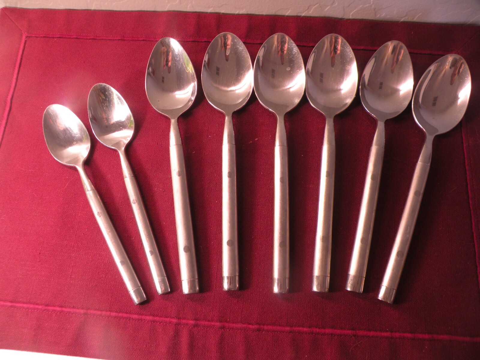 Hampton Silversmiths SHANGRILA Stainless 2 Teaspoons 6 1/2" 6 Soup Spoons 7 7/8" gallery
