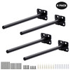 SOMADA 8 Inch Floating Shelf Brackets, 4 Pack Invisible Heavy Duty Shelf Support gallery