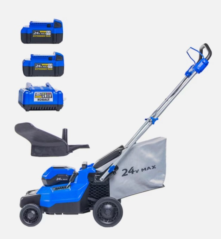 Kobalt || 24-volt || 16" Battery Push Mower || Includes (2) 4 Ah Battery || NEW gallery