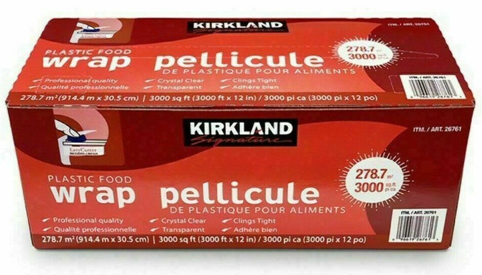 Kirkland Signature Stretch-Tite Premium Plastic Food Wrap 12" X 3000 ft, Red Box gallery