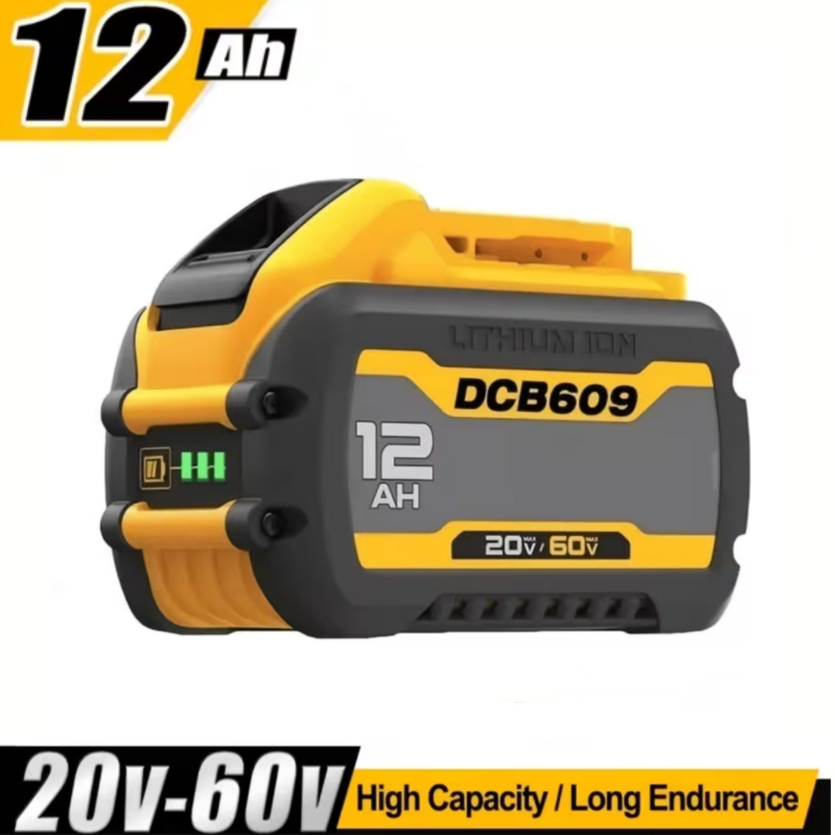 1Pack 12.0Ah DCB609-2 For DEWALT DCB615 20V/60V MAX Li-Ion Battery DCB609 gallery