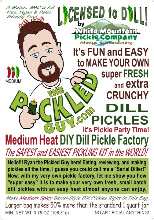The Pickled Guy - Licensed To Dill - Mild/Medium/Hot/NY Deli - 4Pk-Pickling Kits gallery