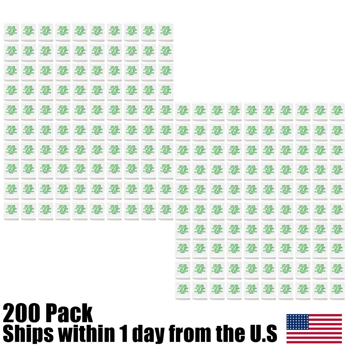 Lawn Care Application Fertilizer Flag Marker Stay Off Grass Marking Flags 200 Pk gallery