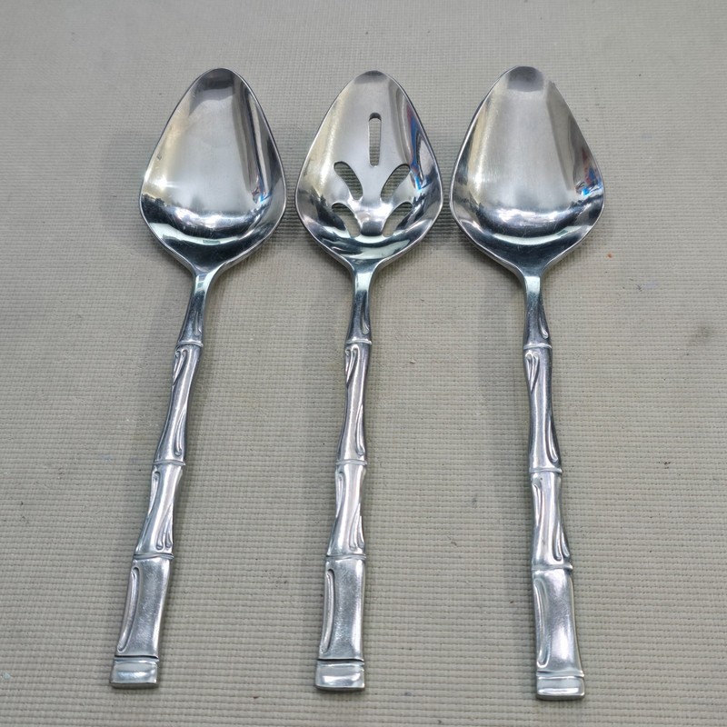 Bamboo Style Glossy Stainless Flatware Unbranded Korea - Small Groups - Choice! gallery