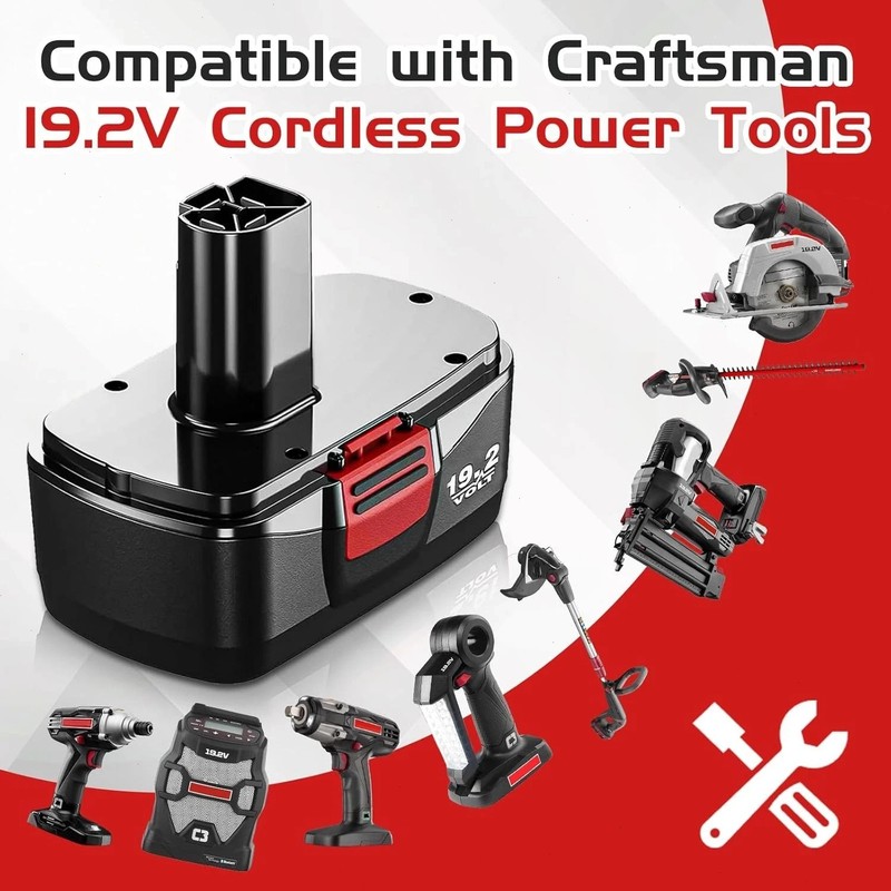2Pack for Craftsman 19.2 Volt 11375 Battery C3 DieHard 130279005 11376 130279003 gallery