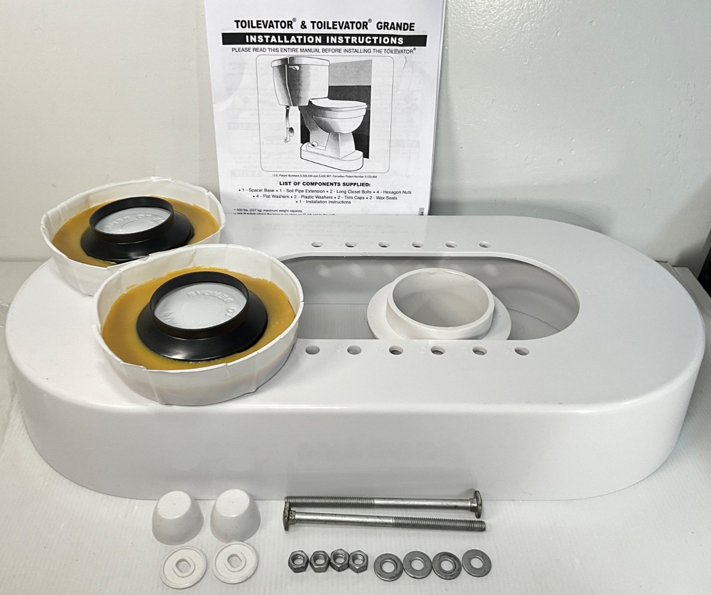 Toilevator TV300 3.5" Toilet Riser Base for the Handicap, 500 lb. Capacity, NEW gallery