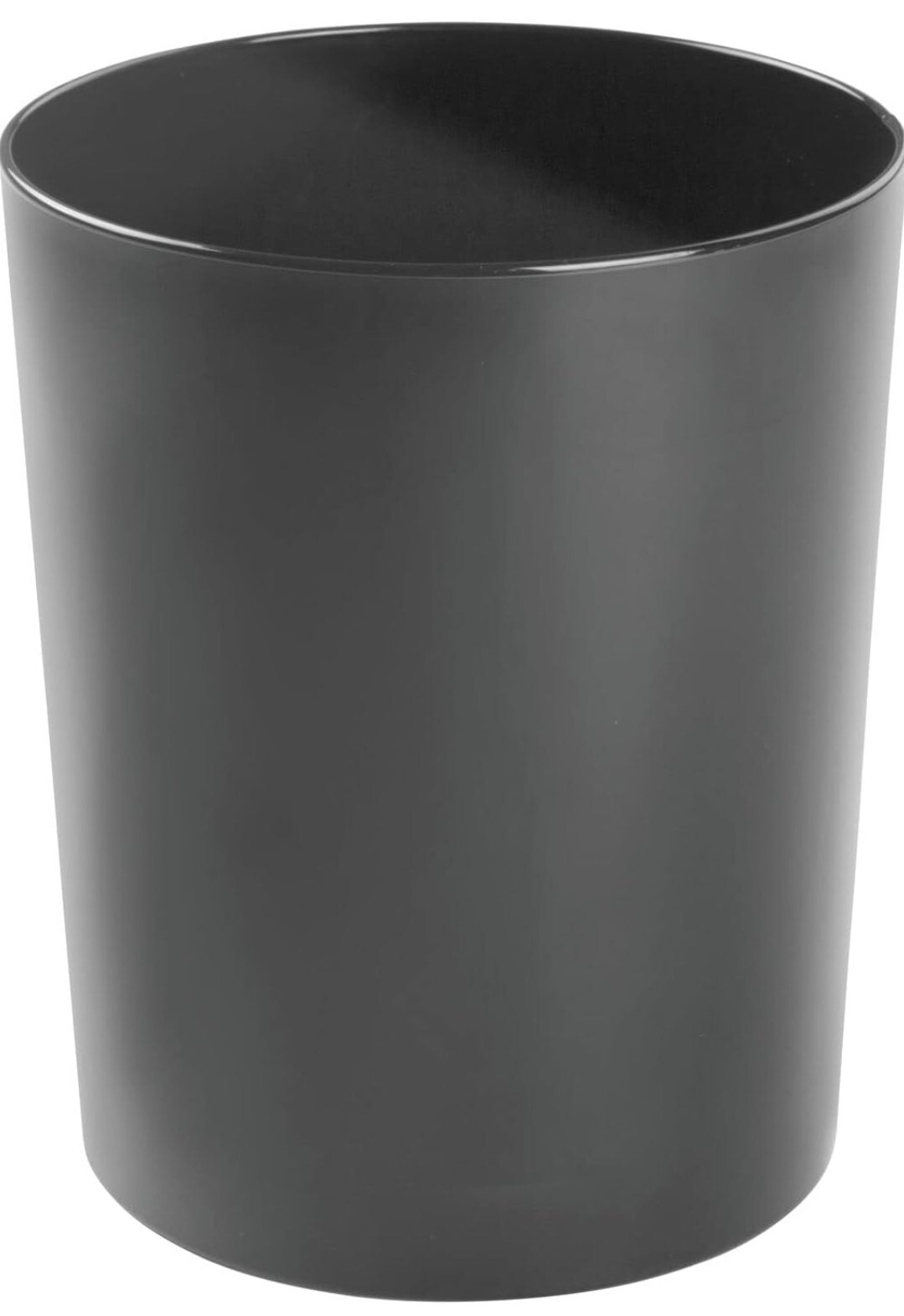 mDesign Round Metal Small 1.7 Gallon Recycle Trash Can Wastebasket Black NEW gallery