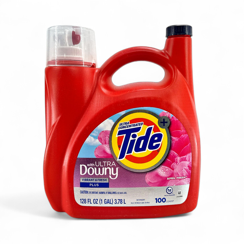 Tide Ultra Downy Liquid Laundry Detergent April Fresh Scent - 100 Loads, 128 oz gallery