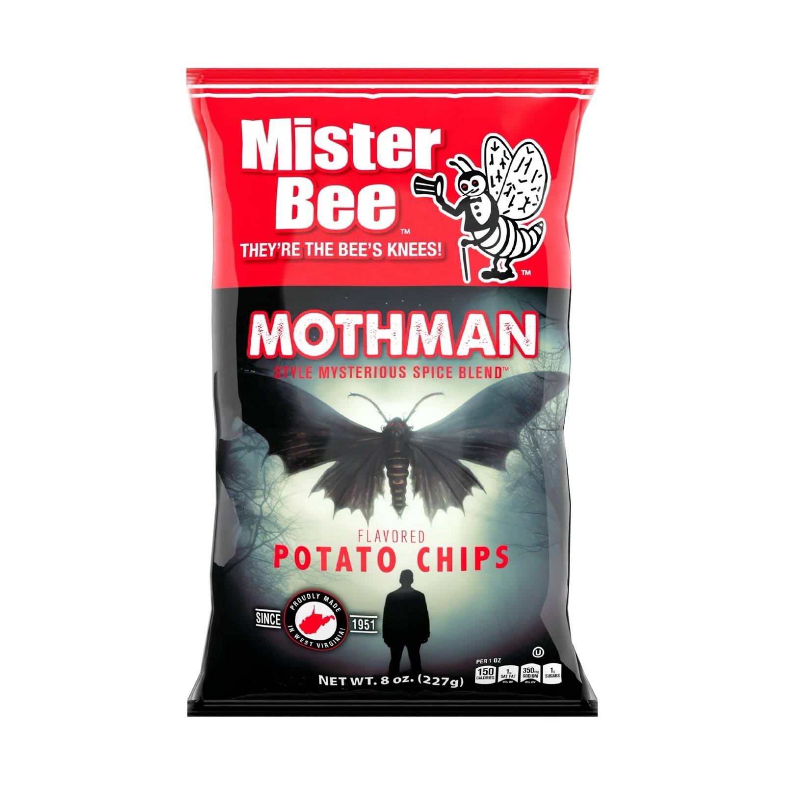 Mister Bee MOTHMAN CHIPS Point Pleasant, WV Limited Time 8oz Bag New gallery
