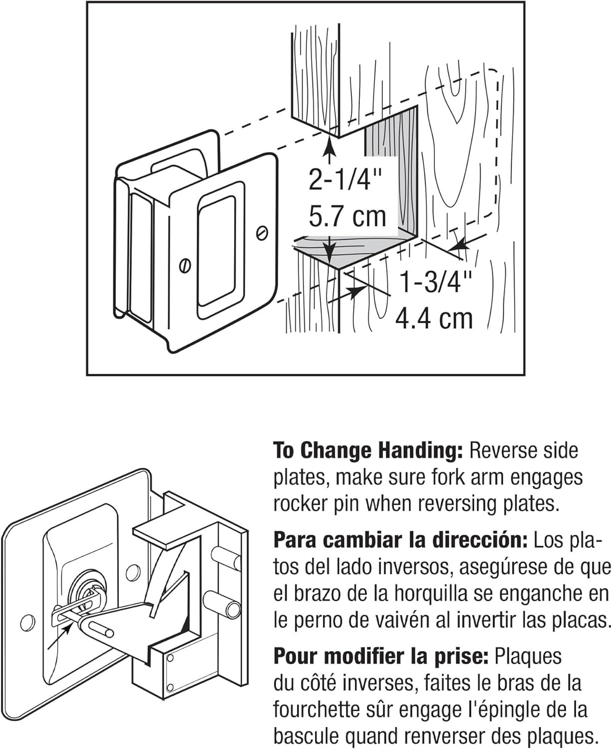 Quick & Easy Installation N 7239 Pocket Door Privacy Lock - Perfect for Upgrades gallery