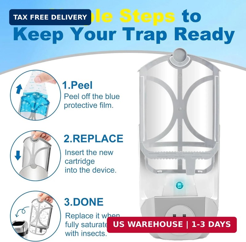 10 Pack Flying Trap Refills Compatible with zzevo Flying Insect Trap Refill, Ins gallery