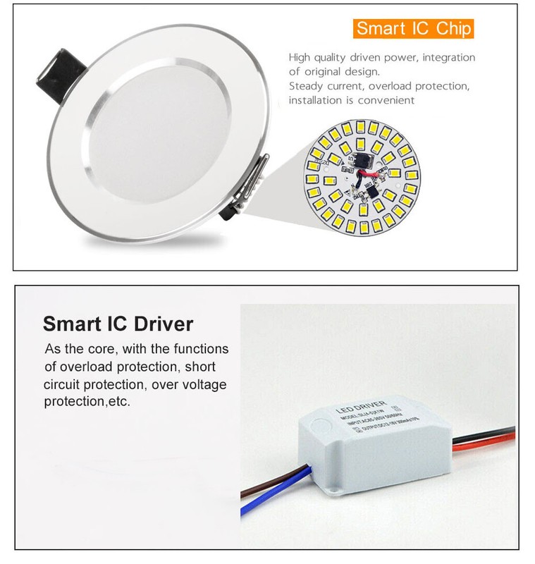 Dimmable Recessed Led Ceiling Light Downlights Spotlight 5/7/9/12/15W 110V-240V gallery