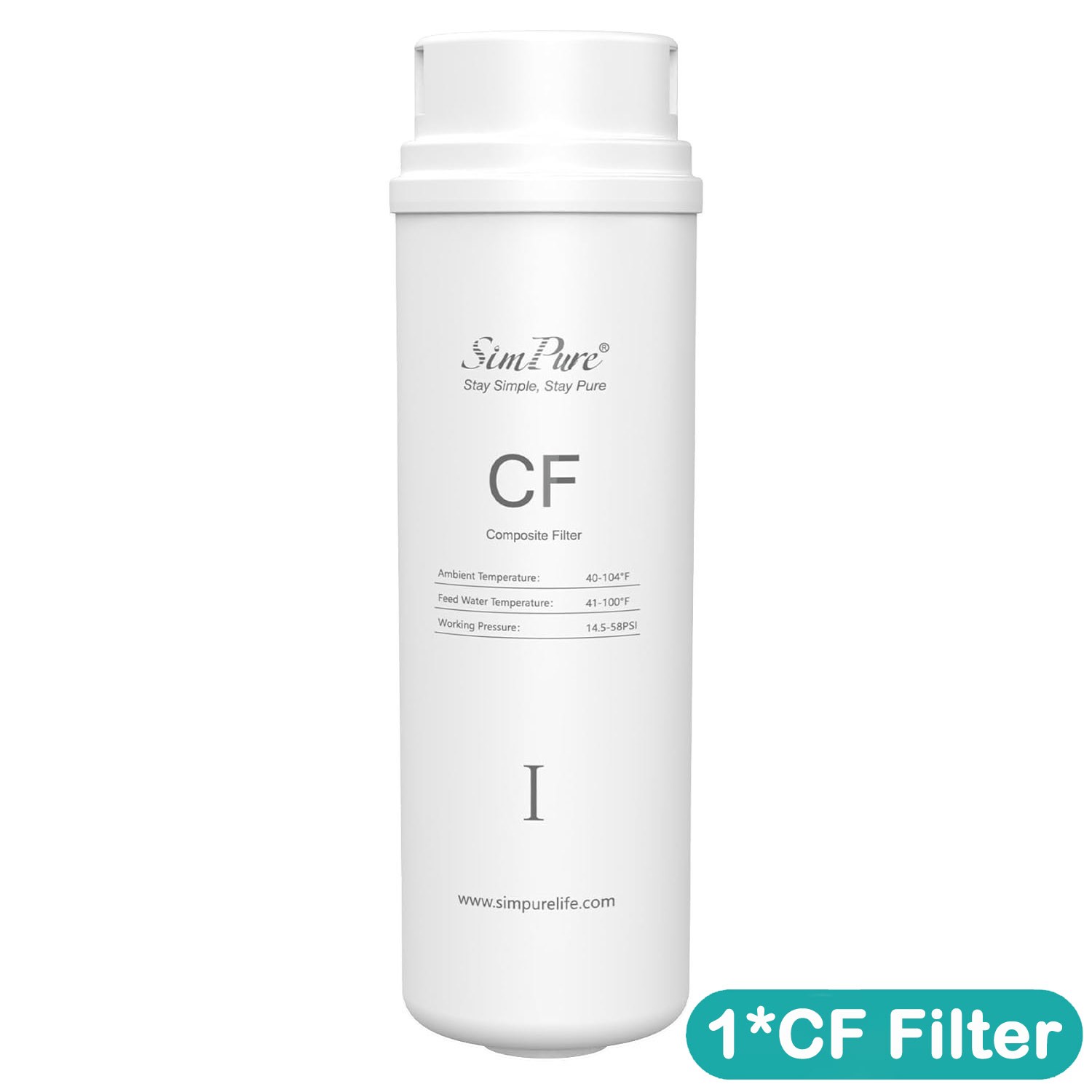 SimPure Q3-600GPD RO Reverse Osmosis CF+RO Membrane Water Filter 1/2/3-Year Set gallery