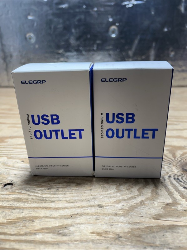 (2) ELEGRP USB Charger Wall Outlet, USB Receptacle with Type A & Type C USB Port gallery