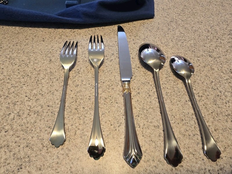 Mikasa - Lyons Flatware - Gold Accent . 34 Pieces Include (6) 5-piece Settings gallery