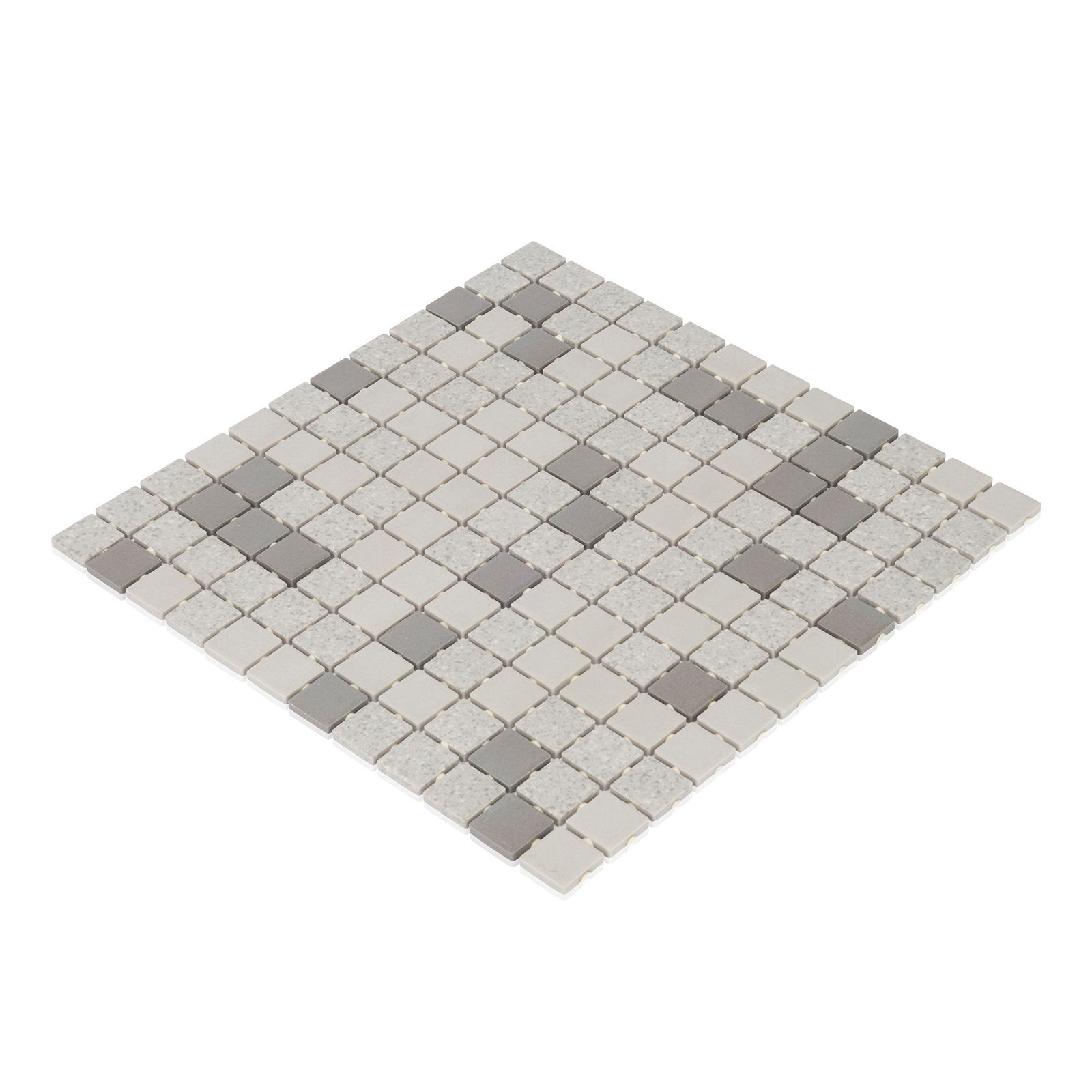 Ceramic 1" x 1" Grid Gray Earth Tone Mosaic Tile Backsplash Bath Shower TDH96MDR gallery