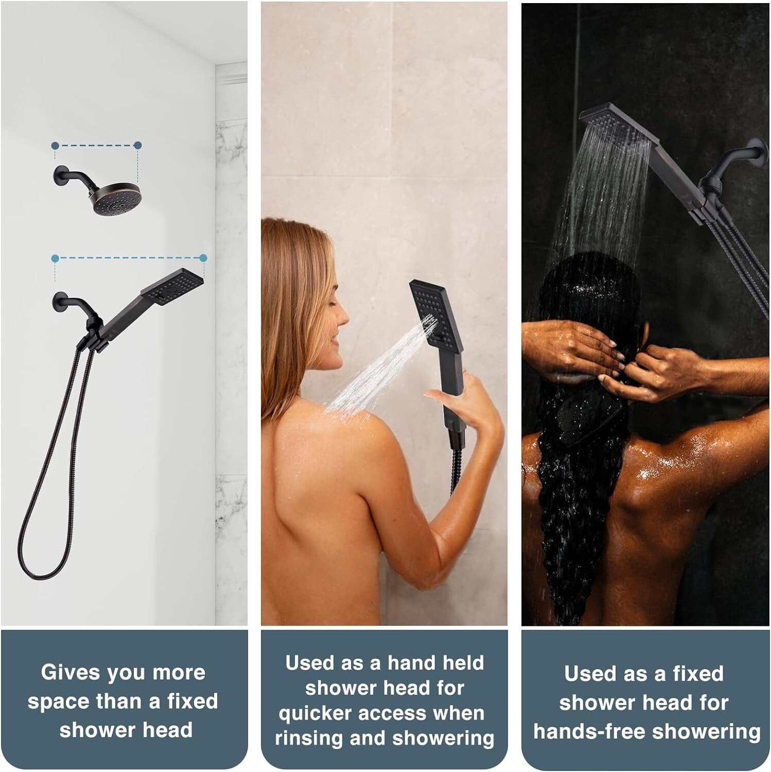 New BRIGHT SHOWERS Handheld Shower Head Set with 60'' Shower Hose PSS3490-06 gallery