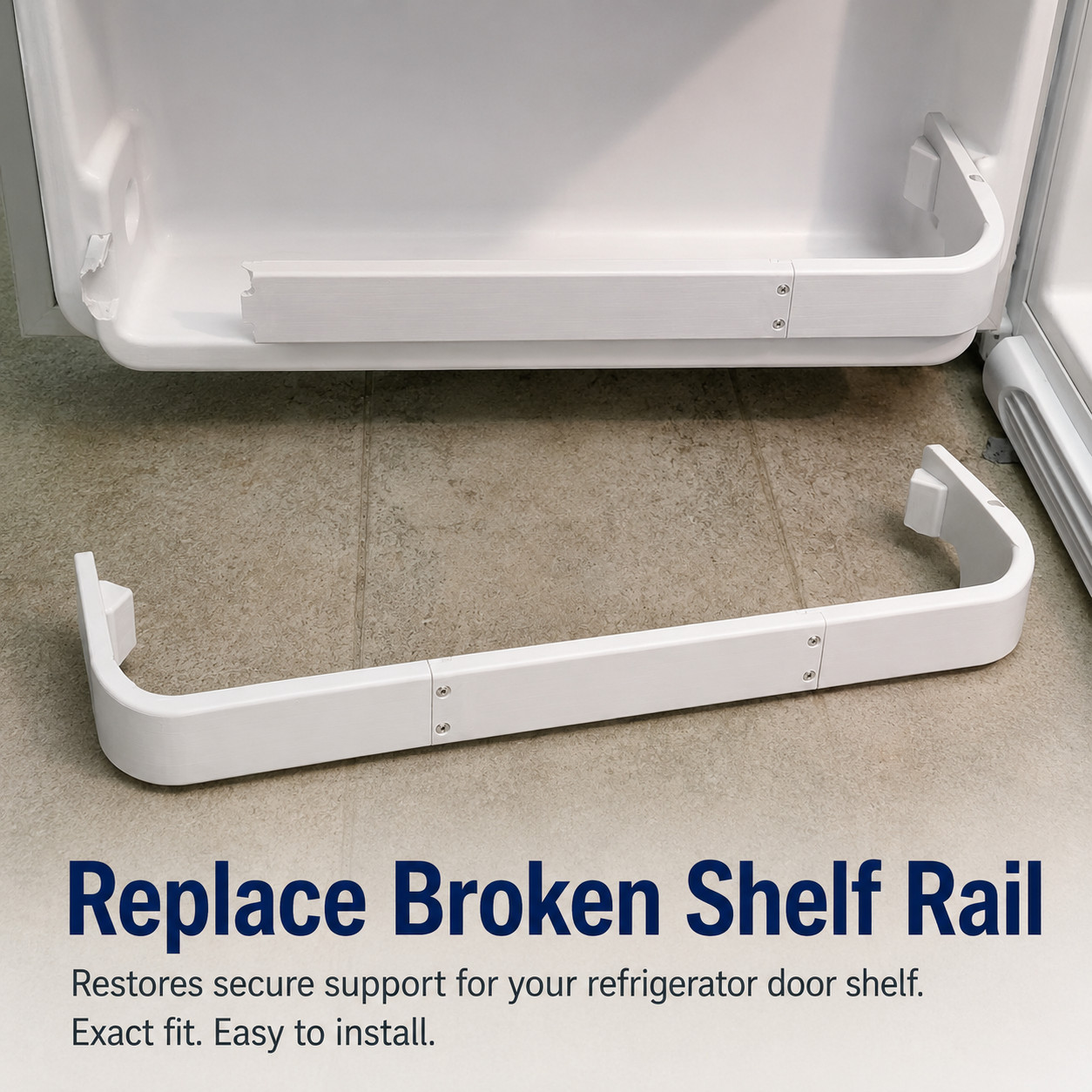 Frigidaire FFTR1821 Door Shelf Bar Replacement Refrigerator Retainer Rail, White gallery