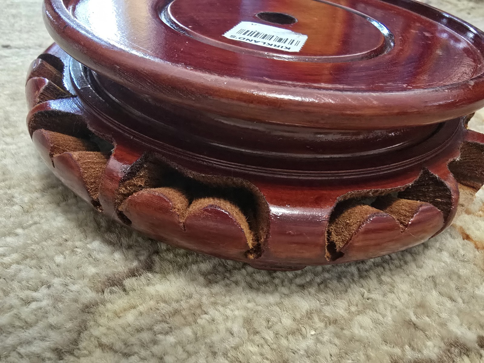 Wooden Vase Statue Rotating Display Stand 9" gallery