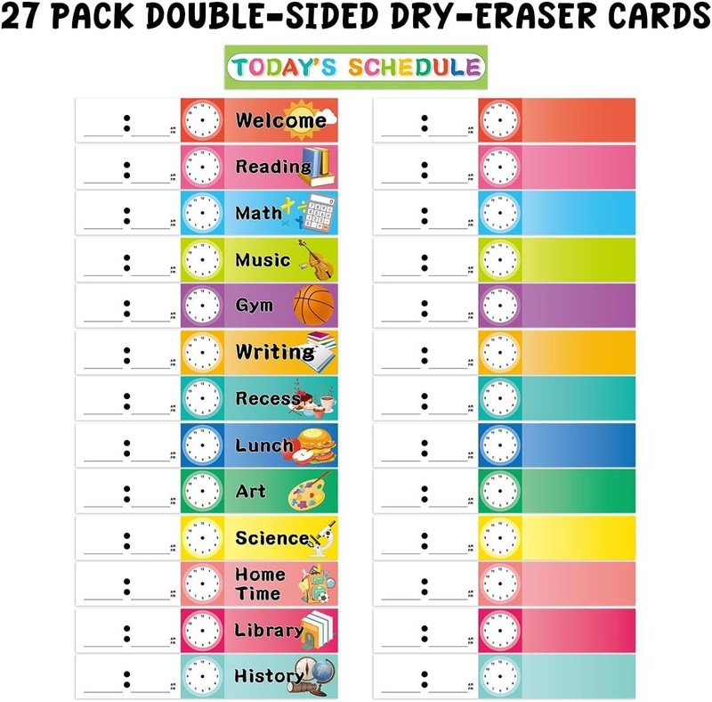 Daily Schedule Pocket Chart Educational Pocket Chart for Classroom Office Hom... gallery