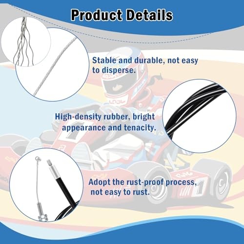 2sets 75in Go Kart Throttle Cable Kit for 150cc, 125cc, 110cc, 90cc Go Kart gallery