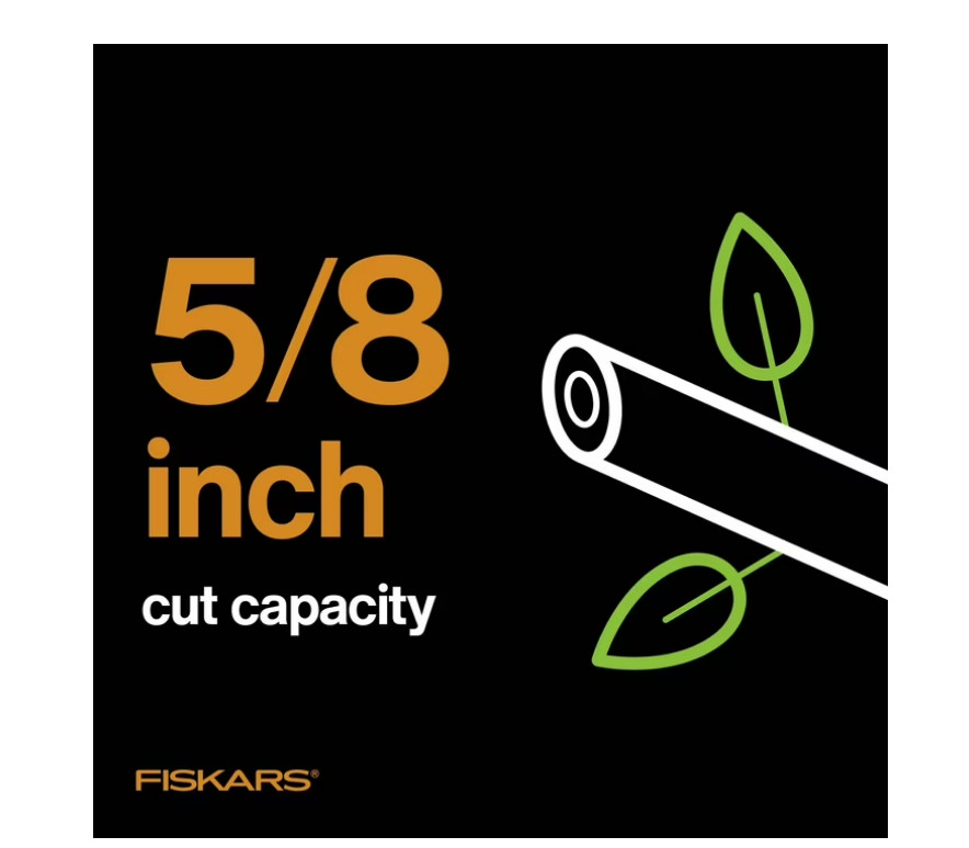 Fiskars 5/8 inch Bypass Pruner Garden Tool with Steel Blade and Soft Grip Handle gallery
