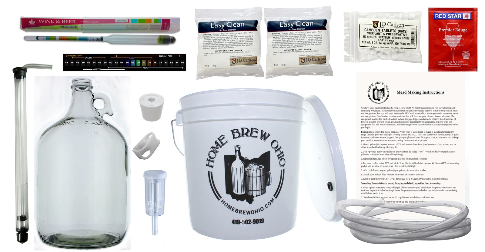 Starter Mead Making Kit (1 gallon batch with bucket) gallery
