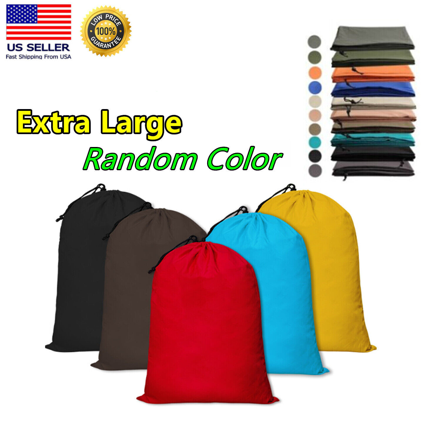 Extra Large 29" X 40" Nylon Washable Laundry Bag, Heavy Duty Hamper Drawstring gallery
