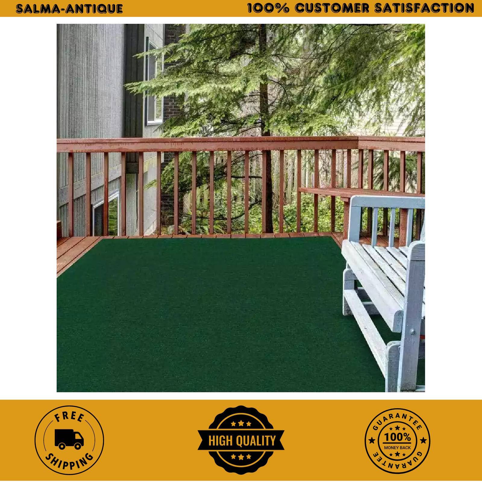 6' x 8' Green Artificial Grass Rug Indoor Outdoor Floor Patio Deck Golf Carpet gallery