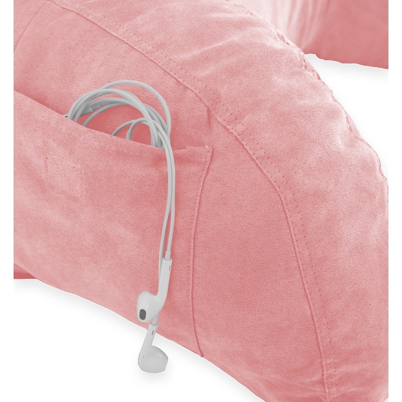 Microsuede Bedrest Pillow Back Support Cushion Reading Relaxing Lounging in Bed gallery