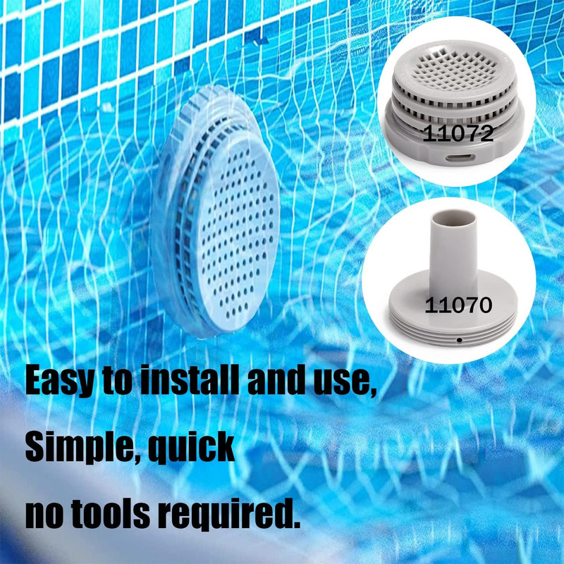 11070 Strainer Connector for Intex Swimming Pool Outlet Ports 1-1/4" Fit gallery