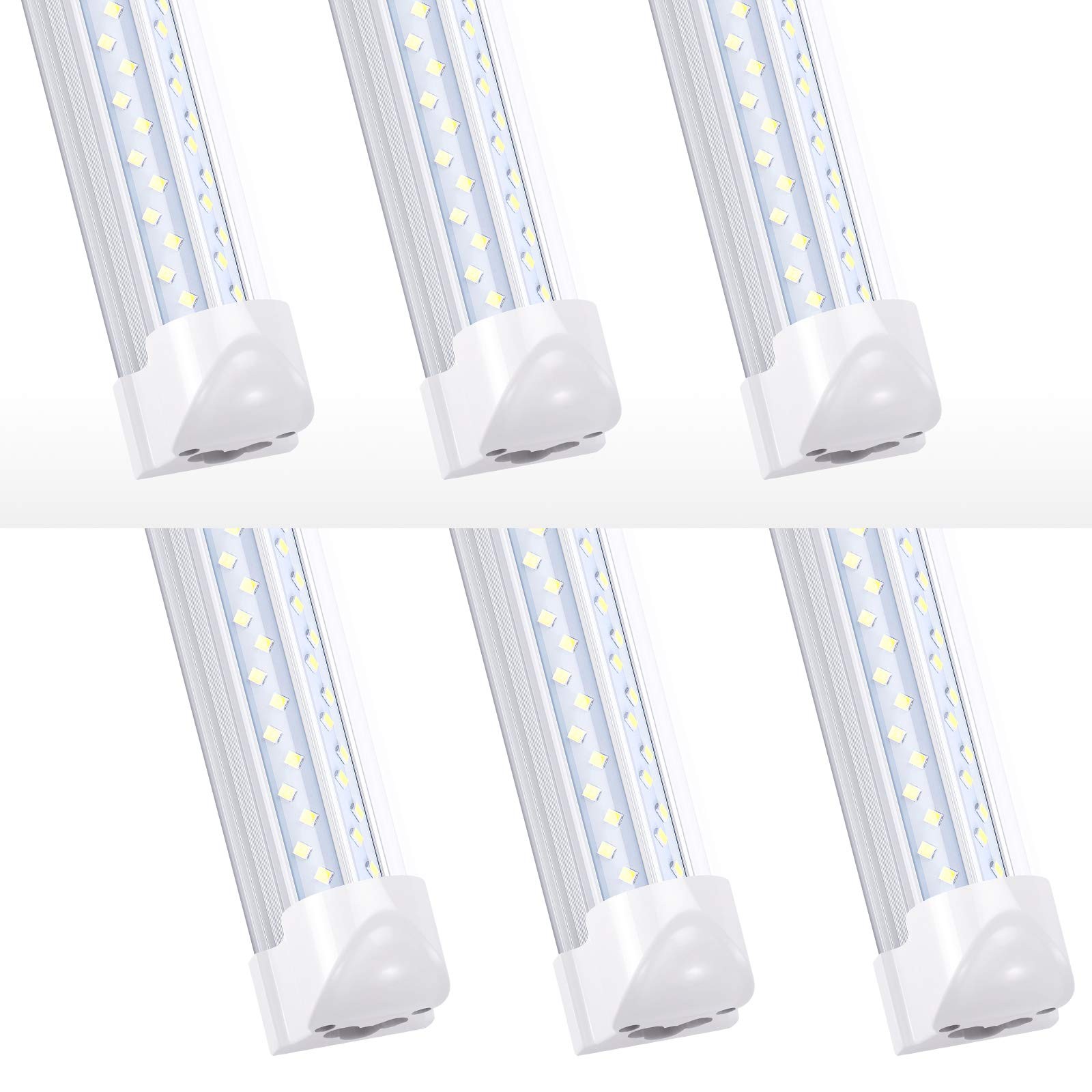 8FT LED Shop Light (6-Pack) - 120W 14400LM, 6000K Cold White, V-Shape T8 Link... gallery