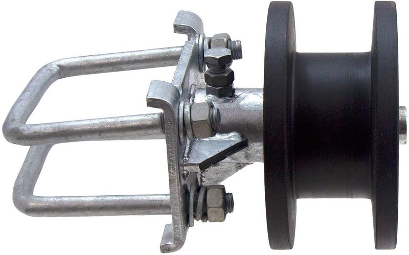 (4-Pack) 4" Square Post x 2" Square Gate Frame Premium Nylon Cantilever Roller gallery