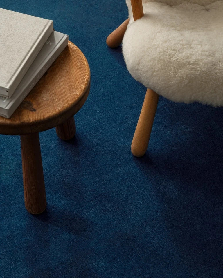 Nordic Knots Grand Rug – Deep Blue – 100% New Zealand Wool Hand-TuftedAuthentic gallery