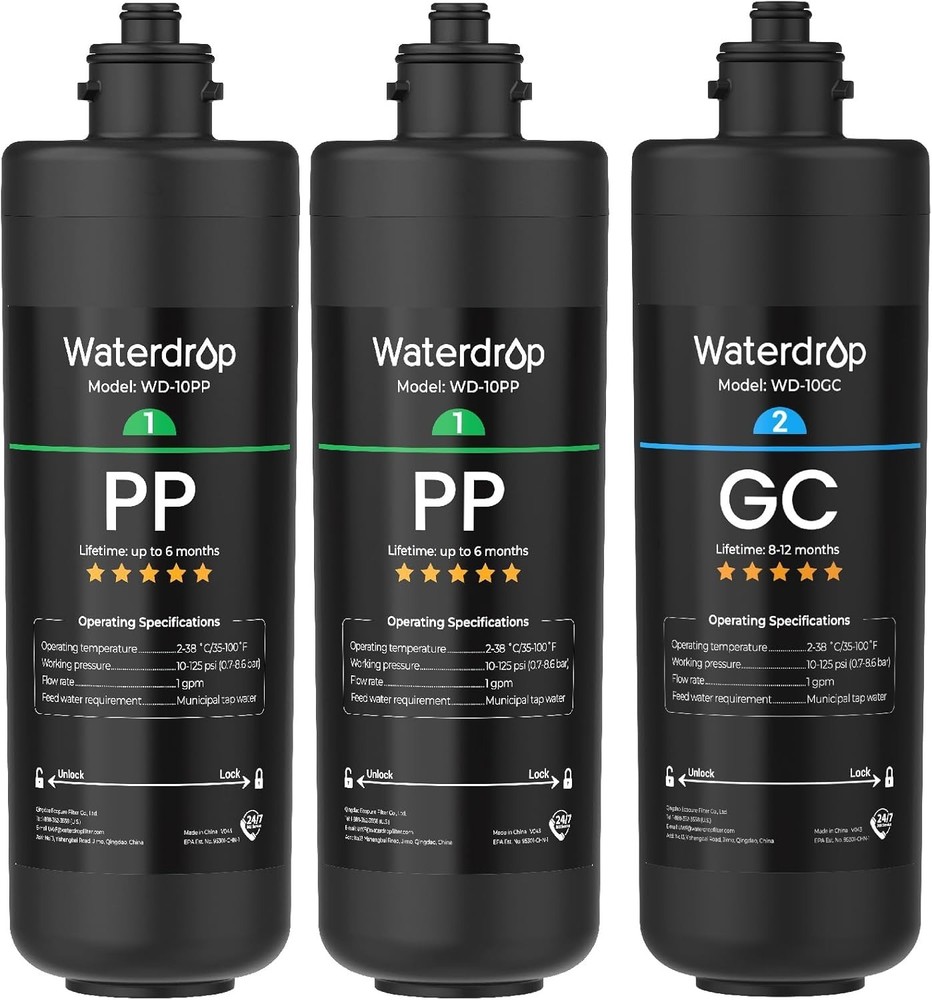 Waterdrop Under Sink 3-Stage Replacement Water Filter for Waterdrop TSA&B (3)