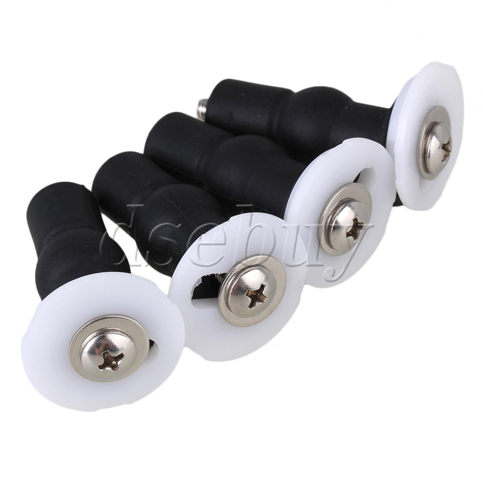 2 Pairs Top Mounting Seat Hardware for Toilet and Toilet Seat Black Rubber gallery